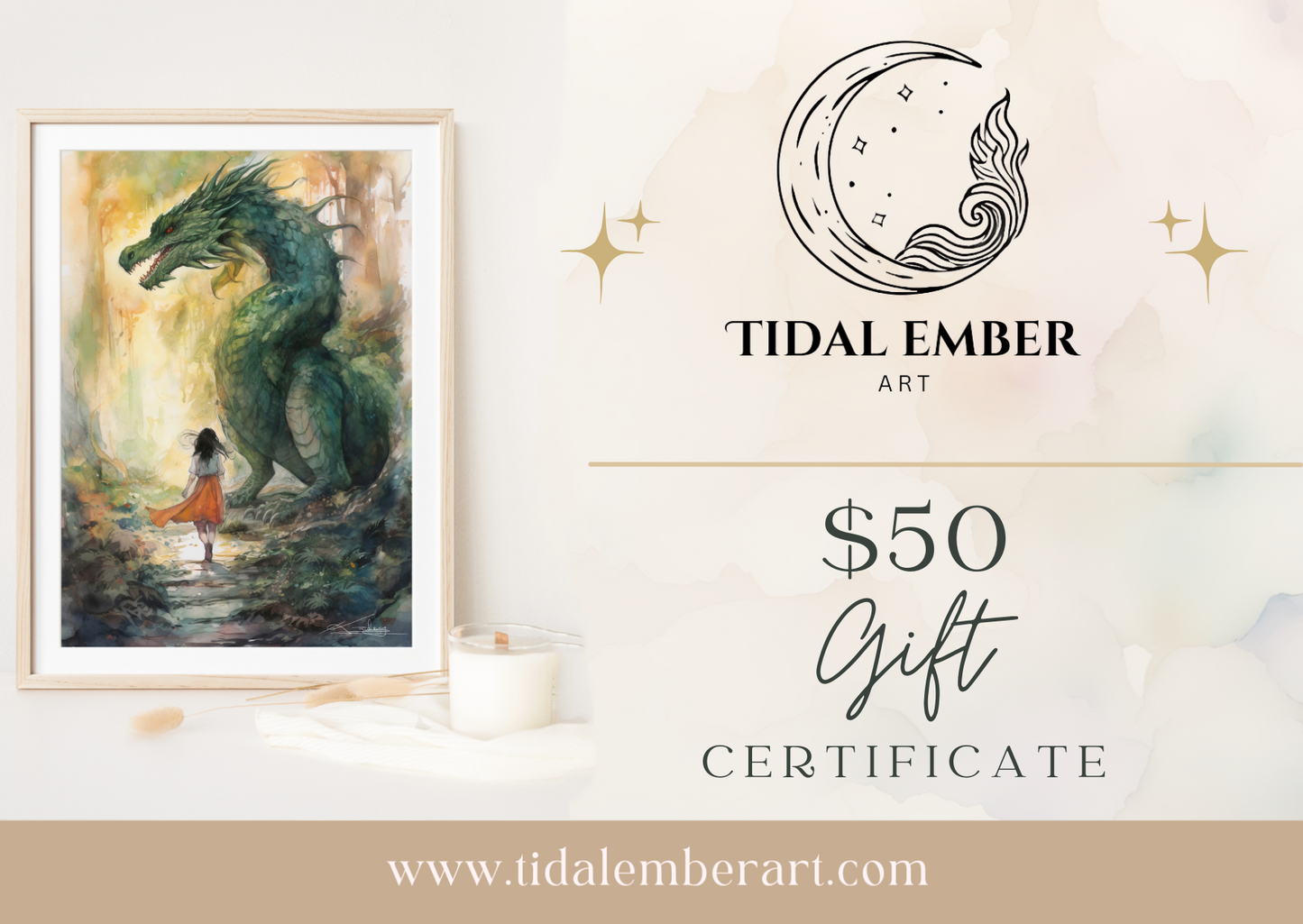 Tidal Ember Art Gift Certificate