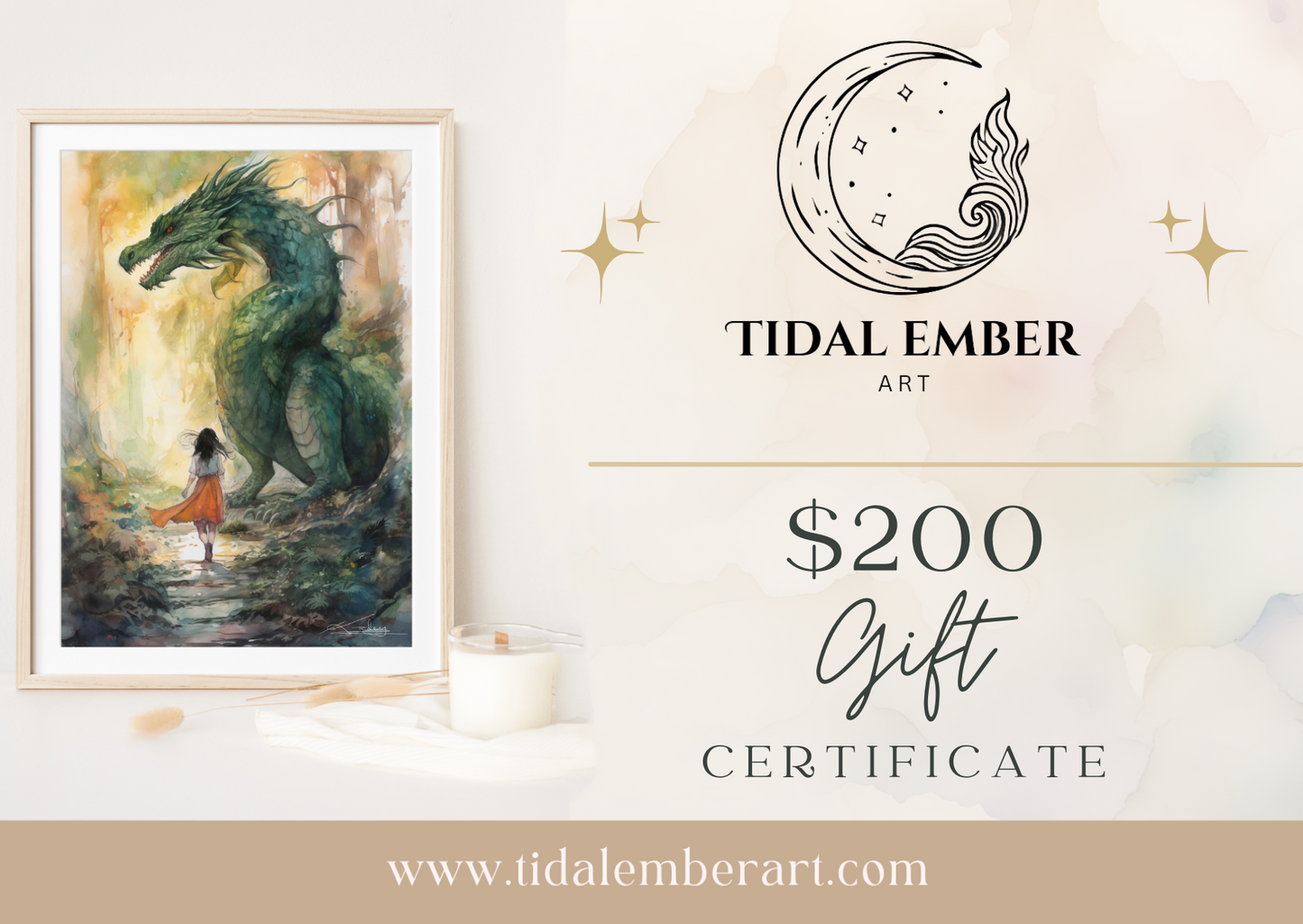 Tidal Ember Art Gift Certificate